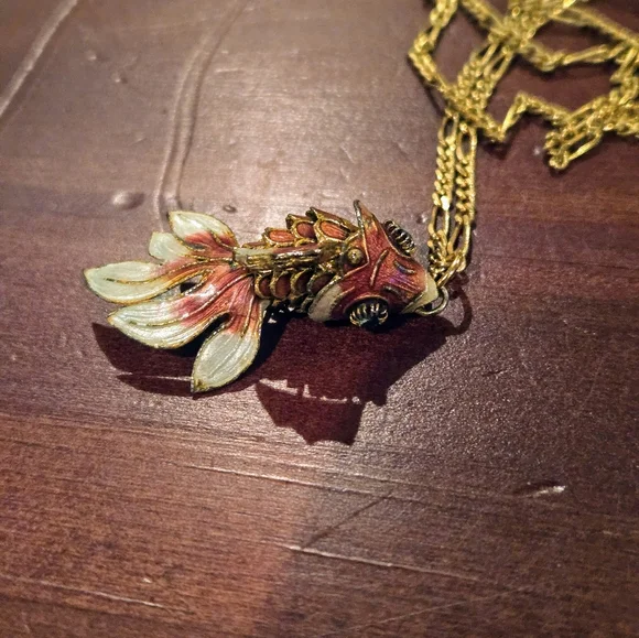 Articulated Koi Fish Pendant Necklace - Picture 2 of 10